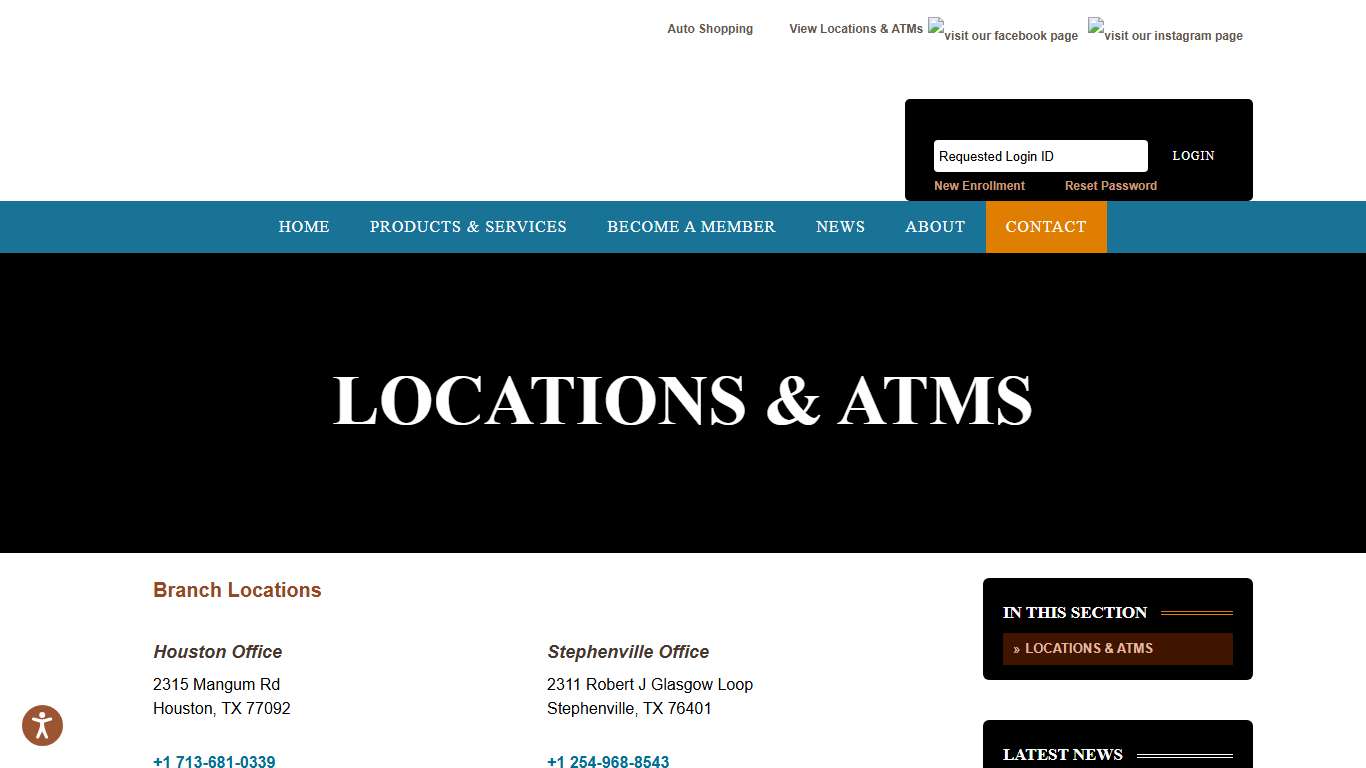 Locations and ATMs Members Trust Federal Credit Union